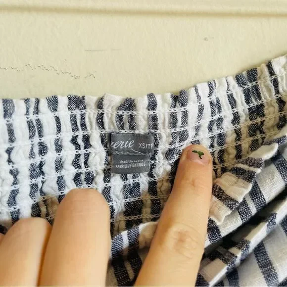 NWT Aerie Striped Smocked Strapless Jumpsuit XS - Picture 6 of 7